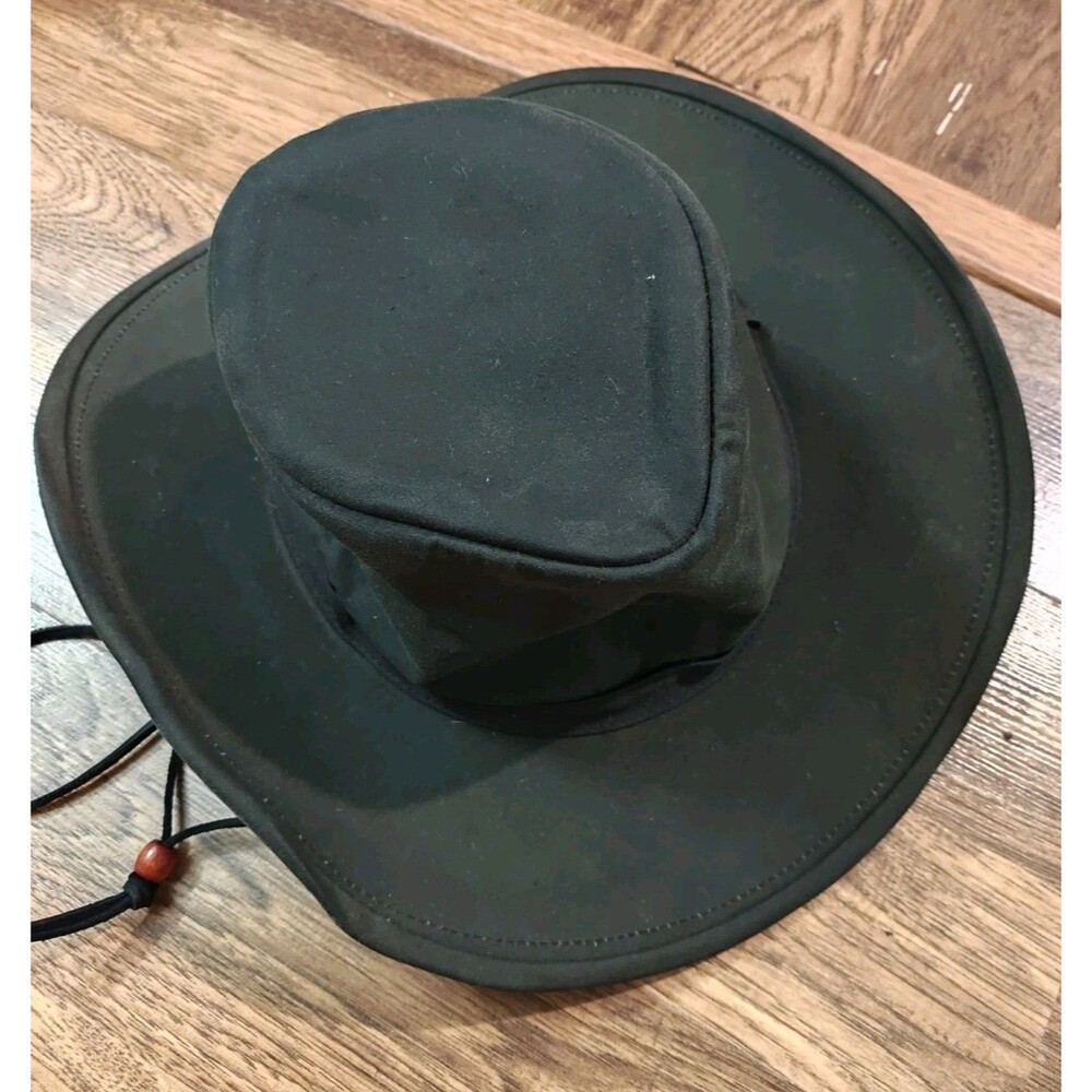 The Australian Outback Collection Oilcloth Hat Unisex Large Black Made In USA